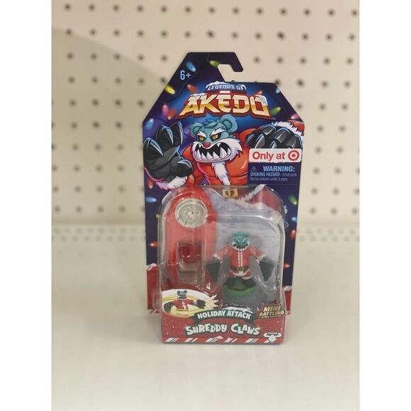 Legends of Akedo Holiday Attack Shreddy Claws Mini Battling Action Figure - Picture 1 of 3
